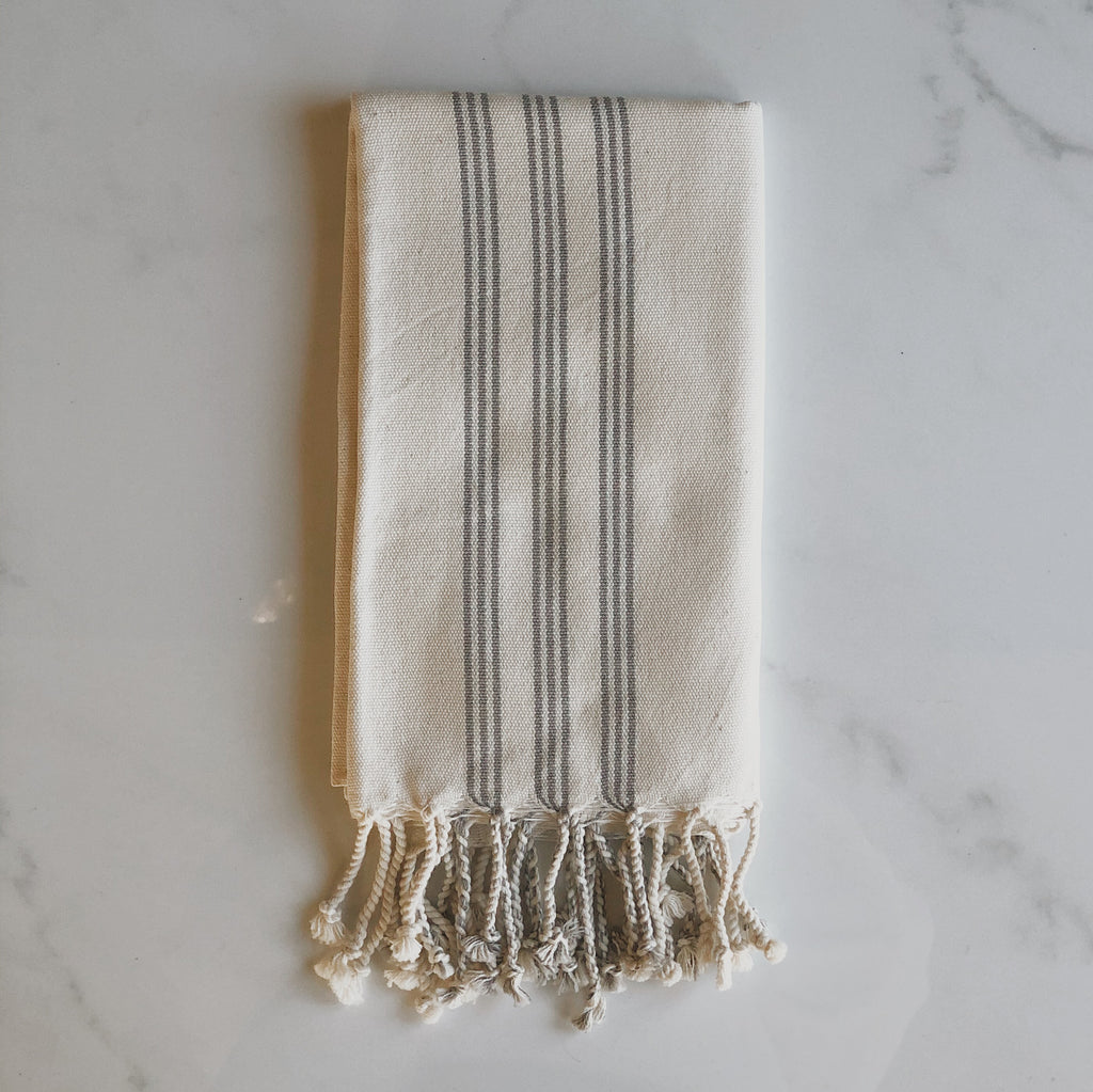 Pure Turkish cotton hand towel - slate