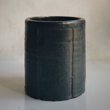Accessoire de décoration maison Vase de terre cuite brun-noir vintage Sur mon X