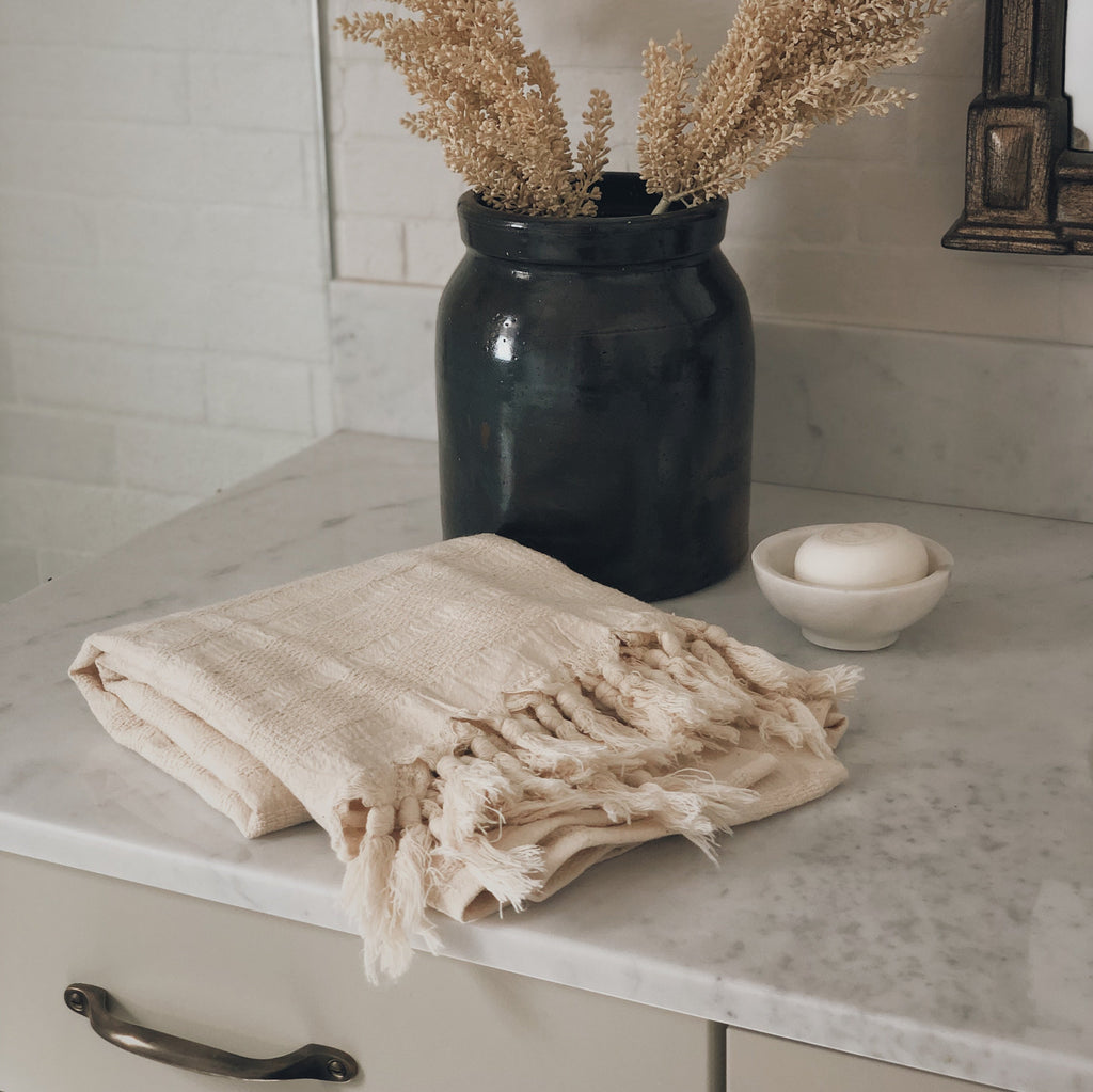 Accessoire de décoration maison  Serviette en pur coton turc vintage Sur mon X