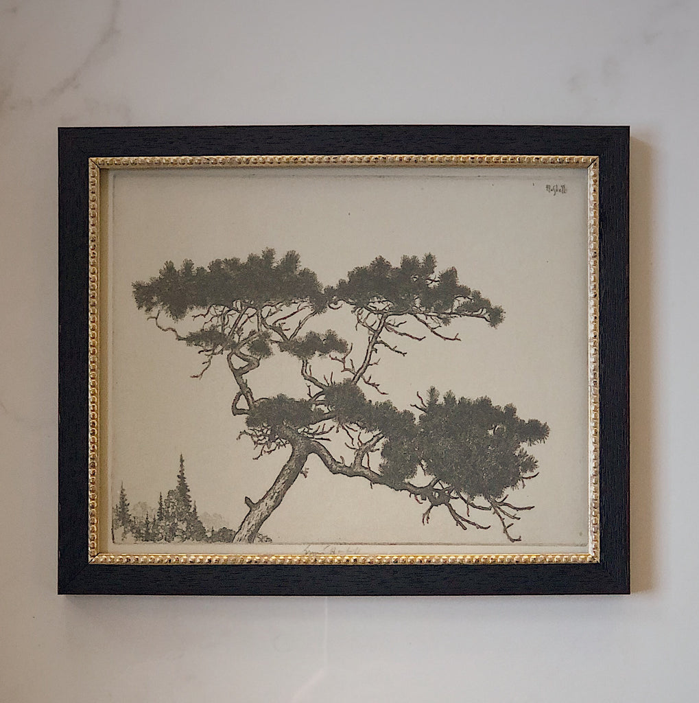 Sur mon x - curated home decor accessories Frame - Tree engraving I accessoire de décoration maison vintage Cadre - Gravure d'arbres I