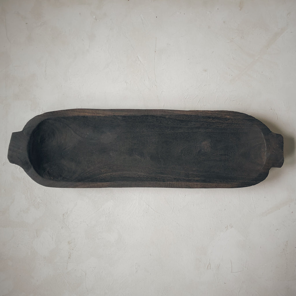 LONG VINTAGE WOODEN TRAY