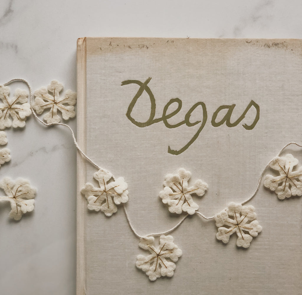 vintage home decor accessories - - Accessoires Décoration Maison - Guirlande en laine flocons  - Sur mon x